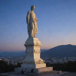 Once the earthquake subsides, the city dwellers return to the statue, seeking solace and reassurance, their fervor unabated under the dawn sky