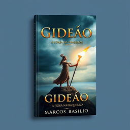 A captivating book cover design for 'GIDEÃO: A FORÇA NA FRAQUEZA' by Marcos Basilio