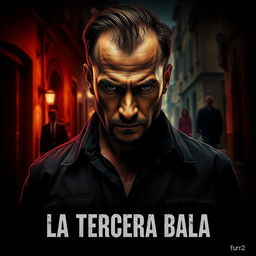 A dramatic movie poster for a film titled 'La Tercera Bala'