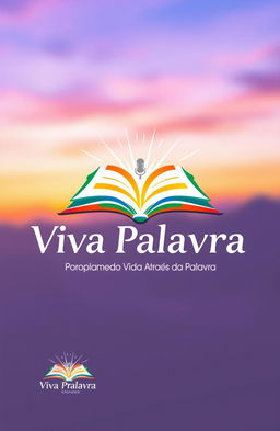 A visually striking logo design for 'Editora Viva Palavra' featuring the slogan 'Proclamando Vida Através da Palavra'