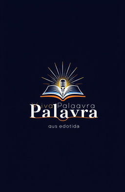 A visually striking logo design for 'Editora Viva Palavra' featuring the slogan 'Proclamando Vida Através da Palavra'