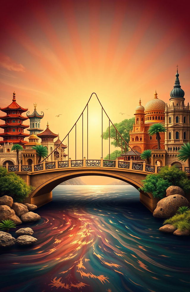 A stunning central bridge visually and thematically connecting diverse heritages