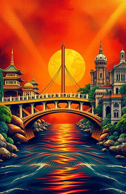 A stunning central bridge visually and thematically connecting diverse heritages
