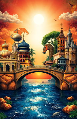 A stunning central bridge visually and thematically connecting diverse heritages