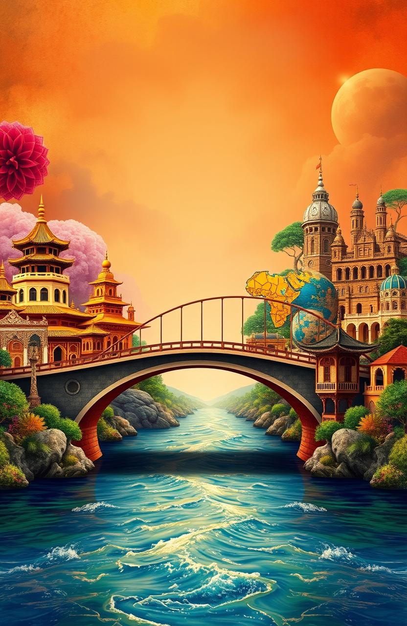 A stunning central bridge visually and thematically connecting diverse heritages