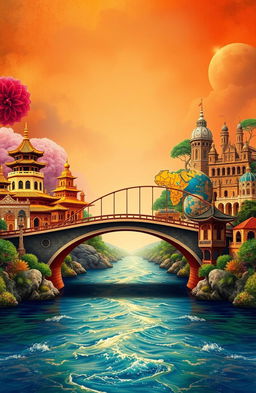 A stunning central bridge visually and thematically connecting diverse heritages