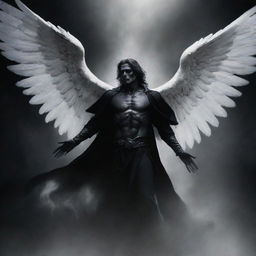 Angel Izrail, the angel of death, in the profound act of extracting the soul from a man