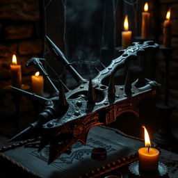 A detailed close-up of an ancient torturing instrument, showcasing its menacing design and intricate craftsmanship