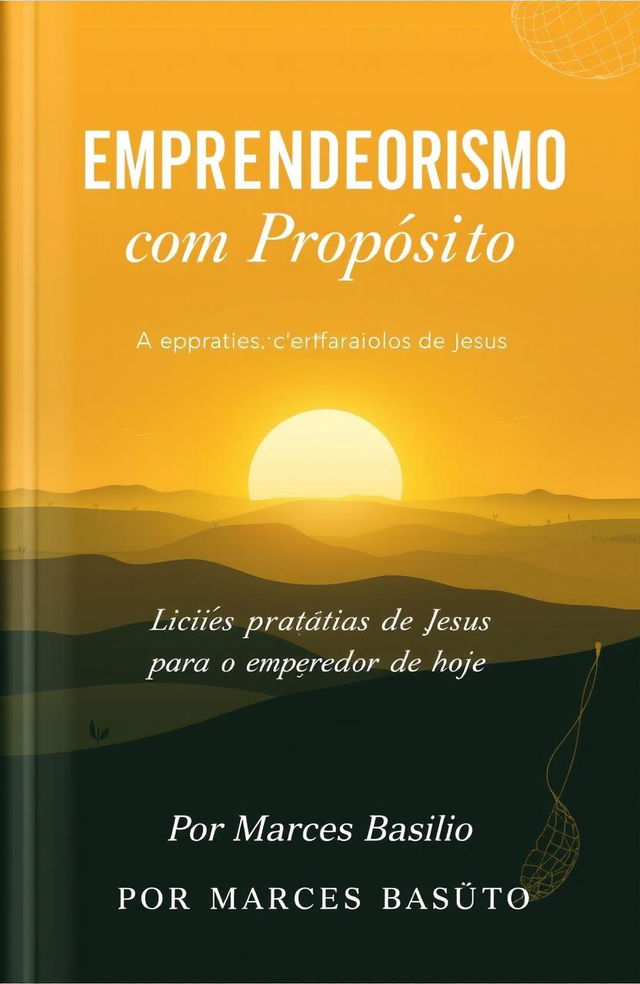 A thought-provoking and inspiring book cover design featuring the title 'Empreendedorismo com Propósito' prominently displayed at the top