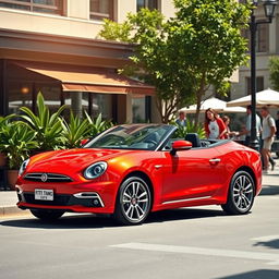 A stunning Fiat Titano in a dynamic urban environment, showcasing its sleek design and vibrant color