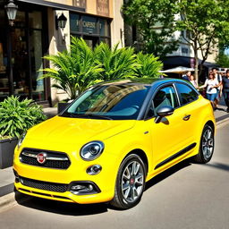 A stunning Fiat Titano in a dynamic urban environment, showcasing its sleek design and vibrant color