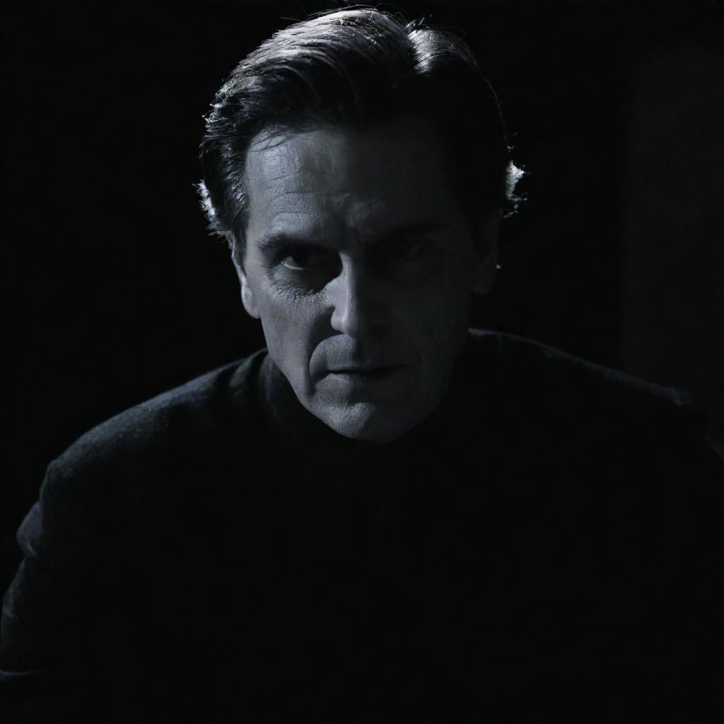 The scene transforms, showcasing a drastic change in the man's demeanor and aura
