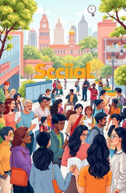 An engaging and vibrant illustration depicting the concept of social science