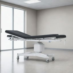 A vector illustration of a Stryker stretcher situated in a hospital environment