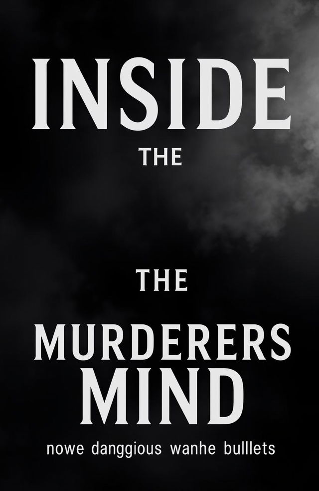 A visually striking book cover design for 'INSIDE THE MURDERERS MIND'