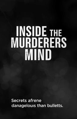 A visually striking book cover design for 'INSIDE THE MURDERERS MIND'