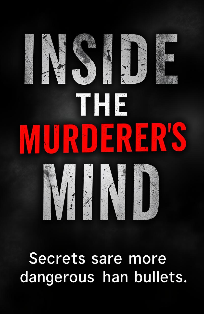 A visually striking book cover design for 'INSIDE THE MURDERERS MIND'