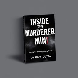 A dramatic book cover design for 'INSIDE THE MURDERERS MIND' featuring a crime and thriller theme