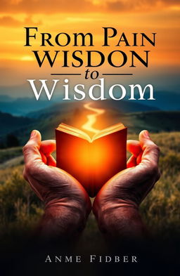 A thought-provoking book cover design that symbolizes the connection between pain and wisdom