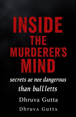 Book cover design for "INSIDE THE MURDERERS MIND"