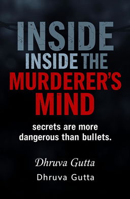 Book cover design for "INSIDE THE MURDERERS MIND"