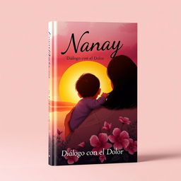 A captivating book cover design for 'Nanay: Diálogo con el Dolor' that reflects the themes of maternal love and dealing with pain