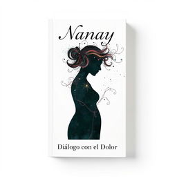 A compelling book cover design for 'Nanay: Diálogo con el Dolor' that merges the themes of maternal love with the chaos of a troubled mind, all presented in a minimalist style