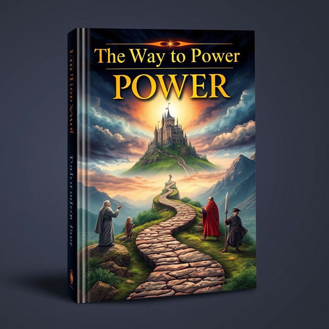 A captivating book cover design titled 'The Way to Power', featuring an intricate and symbolic illustration