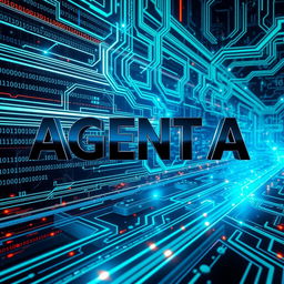 The phrase 'AGENT A' displayed in large, bold letters prominently in the foreground, set against a striking cyberwarfare background