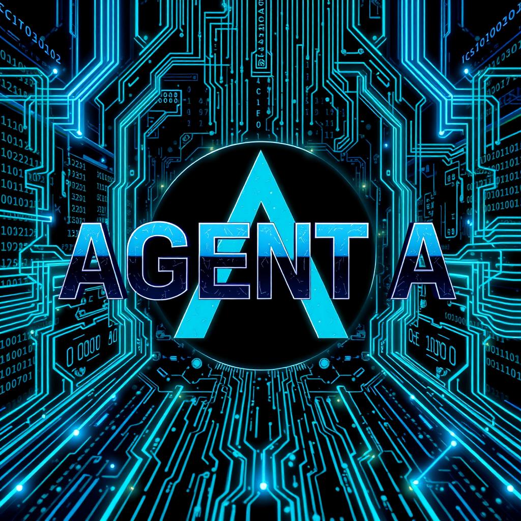 The phrase 'AGENT A' displayed in large, bold letters prominently in the foreground, set against a striking cyberwarfare background