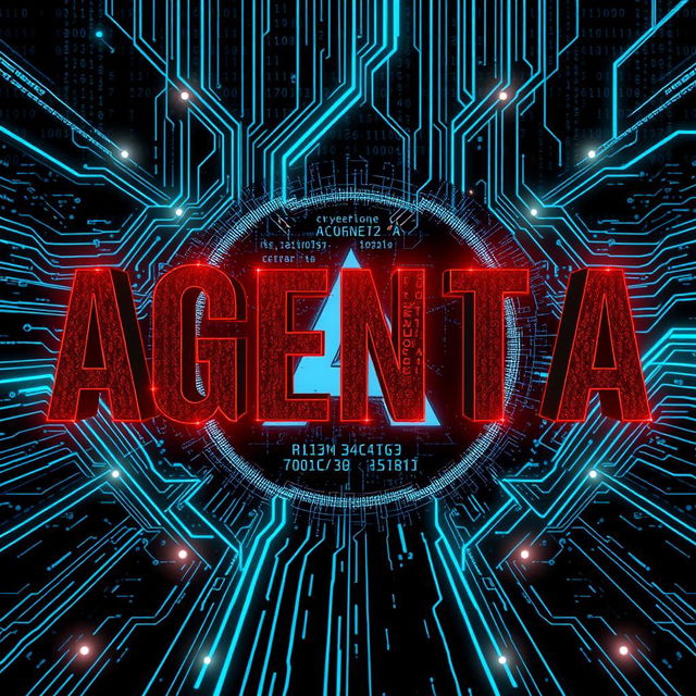 The phrase 'AGENT A' displayed in large, bold letters prominently in the foreground, set against a striking cyberwarfare background