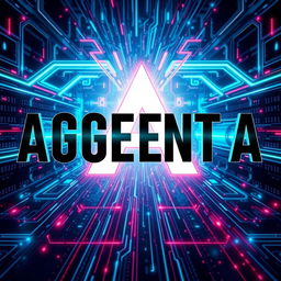 The phrase 'AGENT A' displayed in large, bold letters prominently in the foreground, set against a striking cyberwarfare background