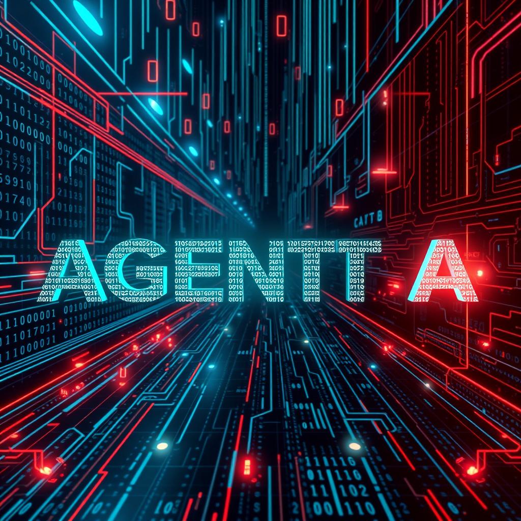 The phrase 'AGENT A' displayed in large, bold letters prominently in the foreground, set against a striking cyberwarfare background