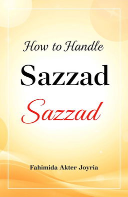 A beautifully designed cover for a technique book titled 'How to Handle Sazzad' by Fahmida Akter Joyria
