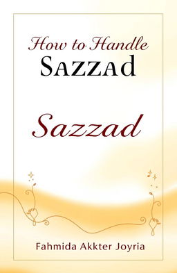 A beautifully designed cover for a technique book titled 'How to Handle Sazzad' by Fahmida Akter Joyria
