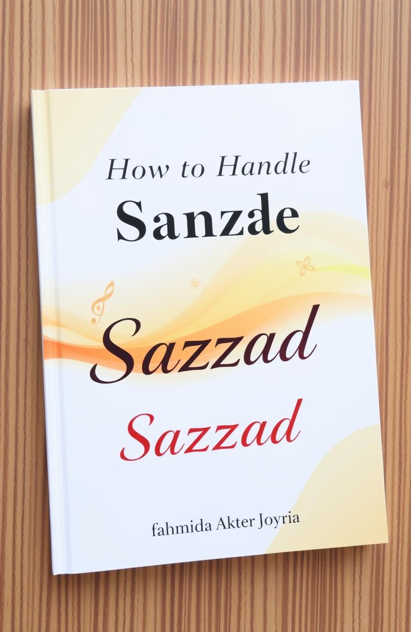 A beautifully designed cover for a technique book titled 'How to Handle Sazzad' by Fahmida Akter Joyria