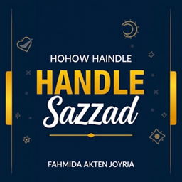 A beautifully designed book cover for a technique book titled 'How to Handle Sazzad' by Fahmida Akter Joyria