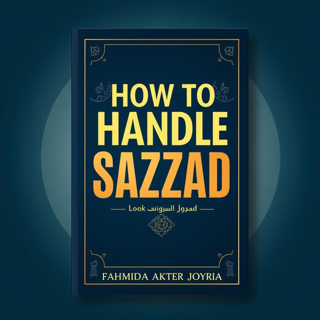 A beautifully designed book cover for a technique book titled 'How to Handle Sazzad' by Fahmida Akter Joyria