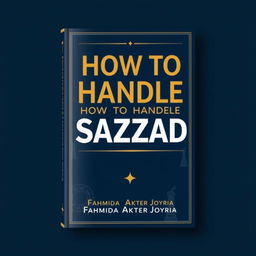 A beautifully designed book cover for a technique book titled 'How to Handle Sazzad' by Fahmida Akter Joyria