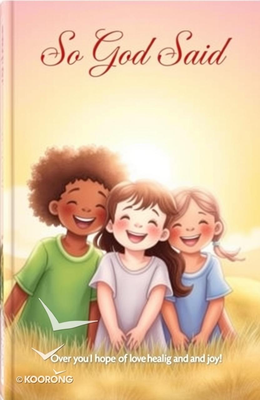 A heartwarming book cover featuring smiling children with diverse backgrounds, basking in a warm, gentle light that symbolizes hope and unity