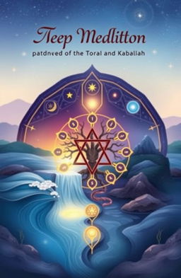 A beautifully illustrated book cover that represents deep meditation practices based on the Torah and Kabbalah