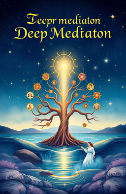 A beautifully illustrated book cover that represents deep meditation practices based on the Torah and Kabbalah