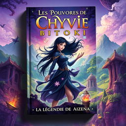 A captivating book cover design for 'Les Pouvoirs de Chyvie BITOKI: La Légende de Aizena'