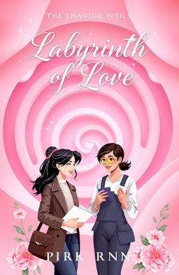 A beautiful book cover for a romance novel titled 'Labyrinth of Love'