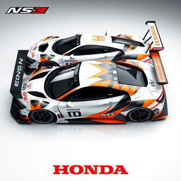 A stunning livery design for a Honda NSX Gr