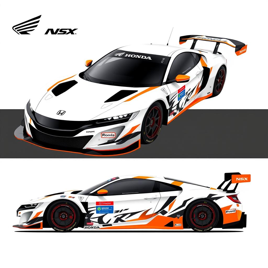 A stunning livery design for a Honda NSX Gr