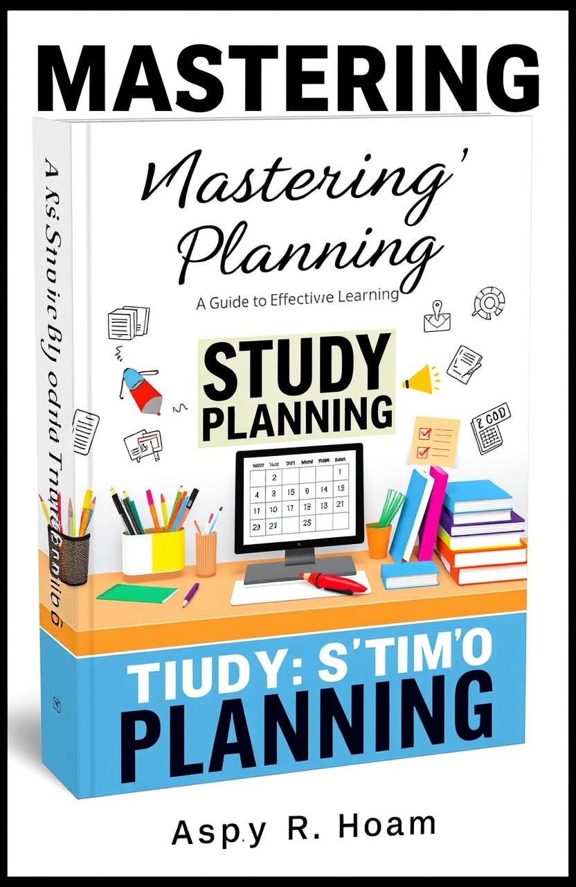 A visually striking book cover for 'Mastering Study Planning: A Guide to Effective Learning'