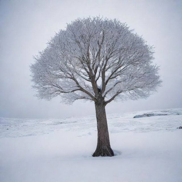 A resilient small tree, evolving from a prehistoric era of 65 million years ago, living throughout the ice age where it is blanketed by snow and surrounded by icy landscapes