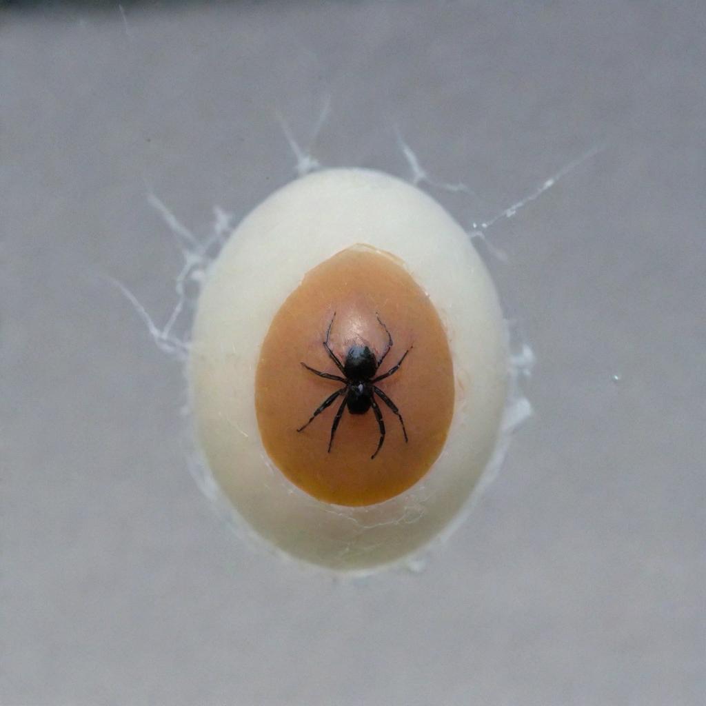 A moment of surprise and anticipation as the egg in the incubator begins to hatch, fractures spiderwebbing across its surface, revealing a hint of what lies within