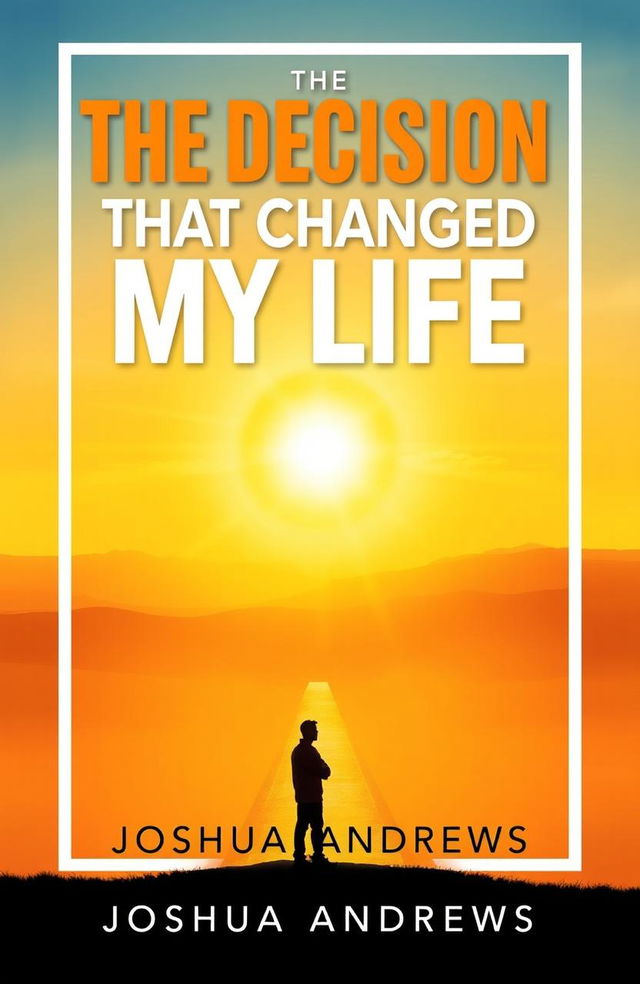 An inspiring book cover for 'The Decision That Changed My Life' by Joshua Andrews